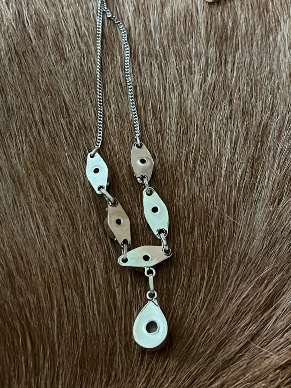 Sterling Silver Moonstone drop necklace - Picture 3 of 6